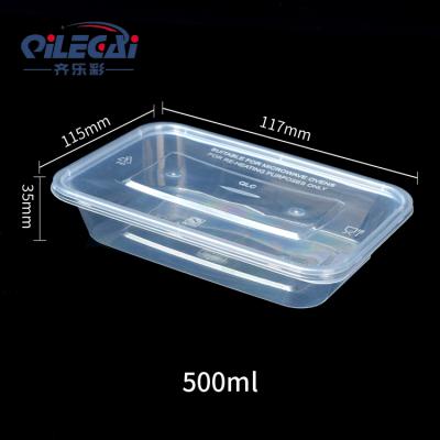 500ml disposable plastic packaging box