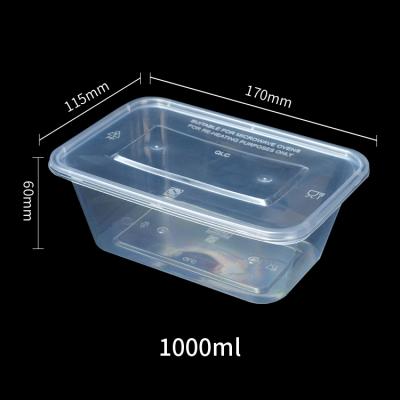 1000ml disposable plastic packaging box