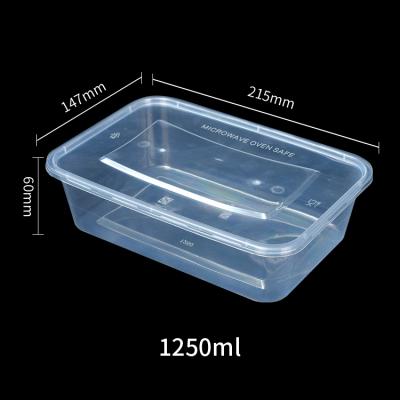 1250ml disposable plastic packaging box