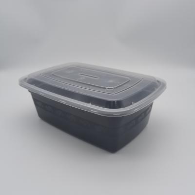 1000ml American style square disposable food preparation containers