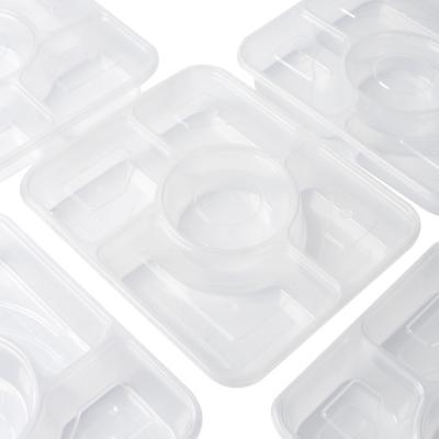 “4+1”large five-compartment disposable plastic food container