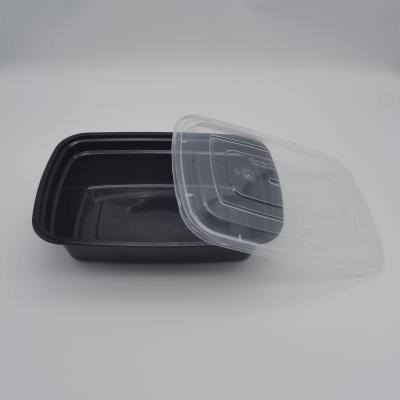 1500ml American style square disposable food preparation containers