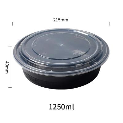 1250ml American style round disposable food preparation containers