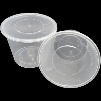 500ml Medium Disposable Plastic Food Packaging Round Bowl